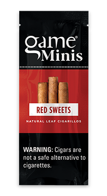 A three stick pouch of Red Sweets flavor Game minis.